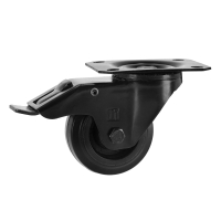 Adam Hall 372091 BLK Kółko zwrotne 80 mm z hamulcem czarne