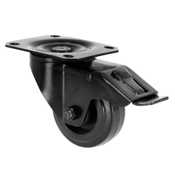 Adam Hall 372091 BLK Kółko zwrotne 80 mm z hamulcem czarne