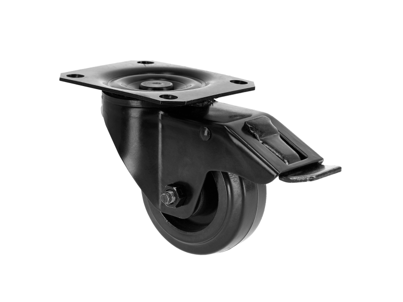Adam Hall 372091 BLK Kółko zwrotne 80 mm z hamulcem czarne