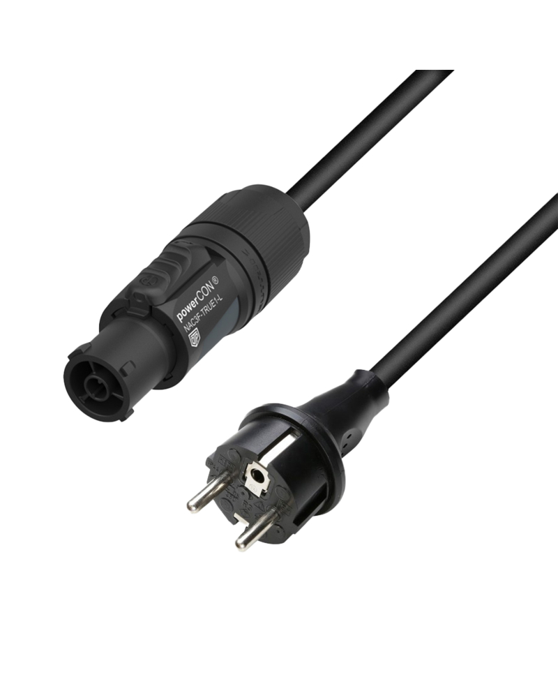Adam Hall 5 STAR TCON 1000 Kabel zasilający | Neutrik TRUE1® x CEE 7/7 z żyłą Titanex® | 10 m