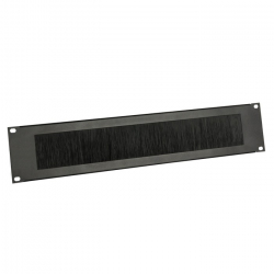 Adam Hall 19" 87222 BRUSH Panel z otworami do szafy rack, 2U, stal, z listwą szczotkową