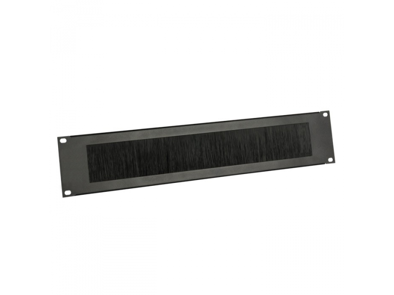 Adam Hall 19" 87222 BRUSH Panel z otworami do szafy rack, 2U, stal, z listwą szczotkową