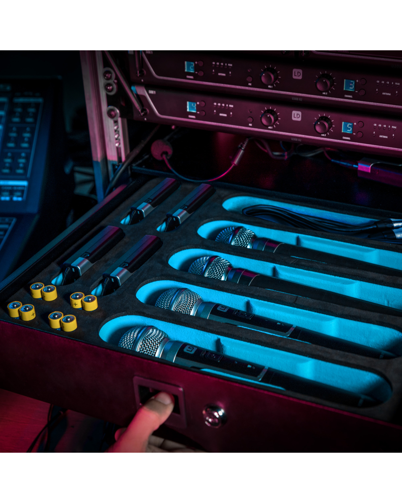 Adam Hall 87402MI Wkładka piankowa na mikrofonu do szuflady rack 2U