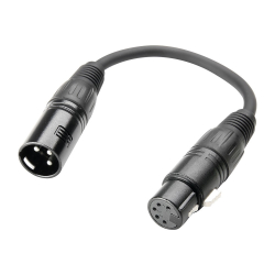 Adam Hall 3 STAR DHM 0020 Kabel przejściowy DMX 5-pinowy XLR żeński na 3-pinowy XLR męski | 0,2 m