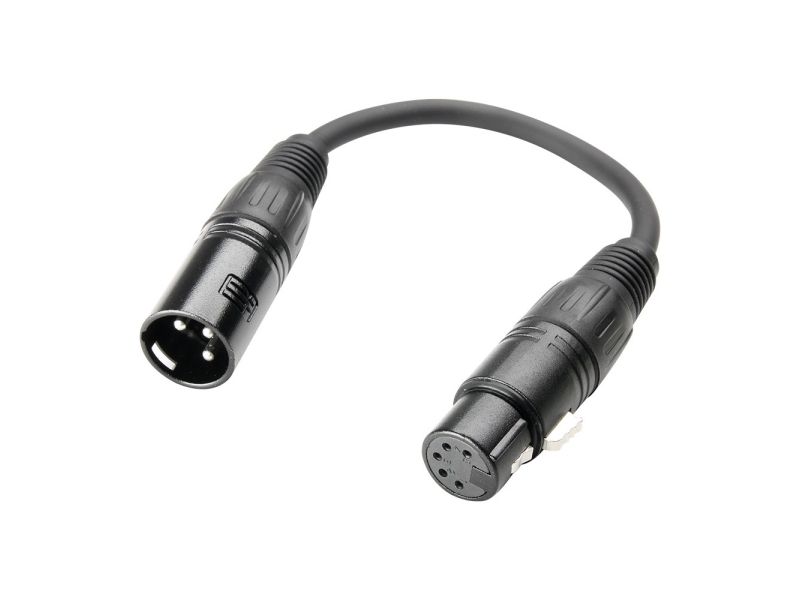 Adam Hall 3 STAR DHM 0020 Kabel przejściowy DMX 5-pinowy XLR żeński na 3-pinowy XLR męski | 0,2 m