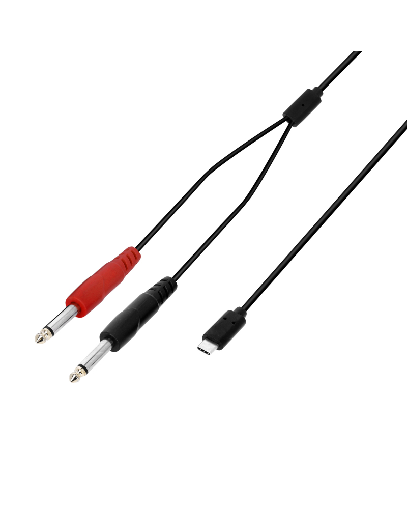 ADAM HALL 3 STAR Y PP USB-C Kabel USB-C Y | 2 x jack TS męski x USB-C | Różne długości