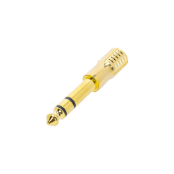 ADAM HALL K4AMF3JM3GOLD Adapter mini jack żeński stereo na jack 6,3 mm męski stereo