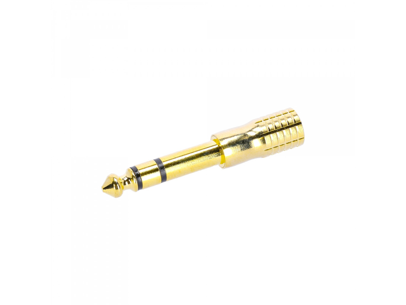 ADAM HALL K4AMF3JM3GOLD Adapter mini jack żeński stereo na jack 6,3 mm męski stereo