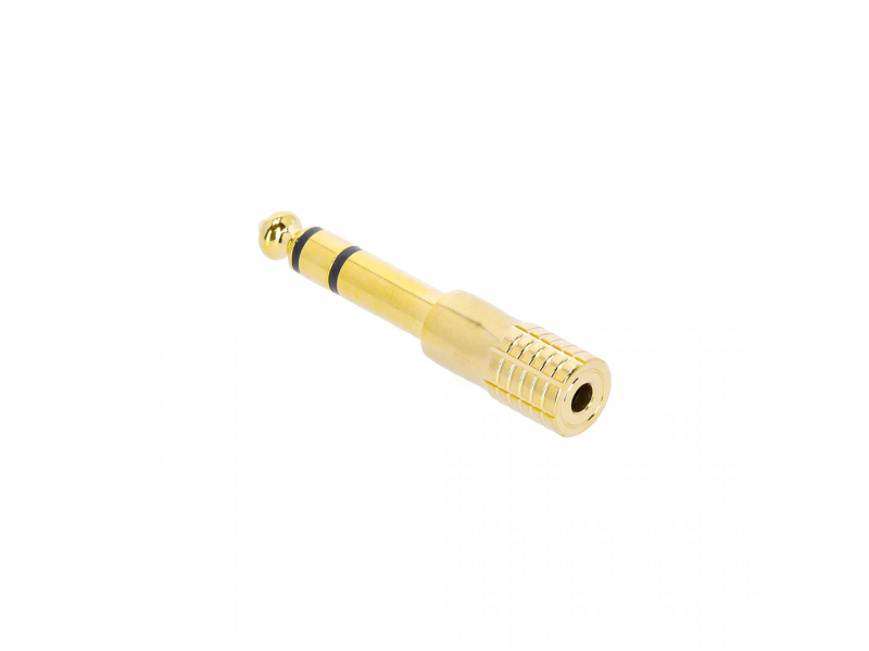 ADAM HALL K4AMF3JM3GOLD Adapter mini jack żeński stereo na jack 6,3 mm męski stereo