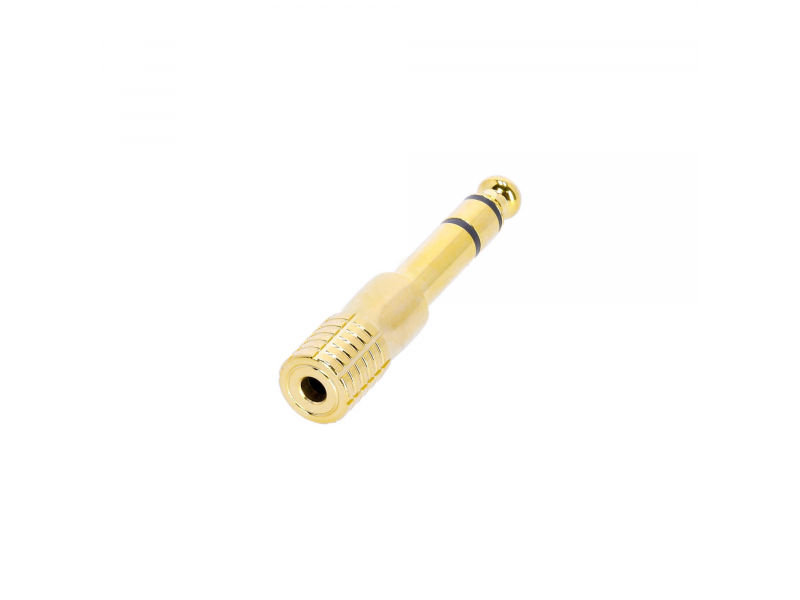 ADAM HALL K4AMF3JM3GOLD Adapter mini jack żeński stereo na jack 6,3 mm męski stereo