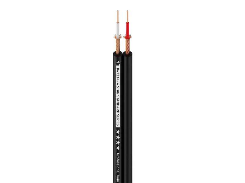 Adam Hall 4 STAR TWIN 214 Kabel mikrofonowy podwójny | 0,14 mm2 AWG26