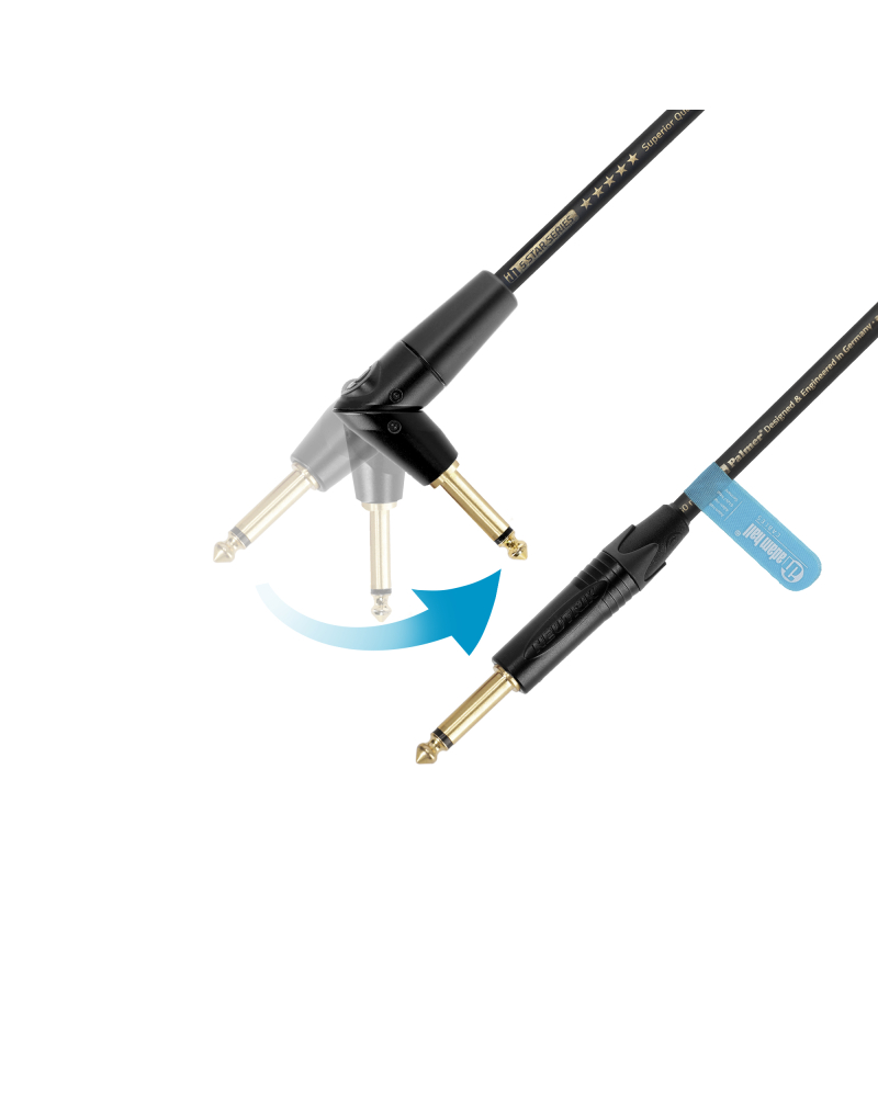 ADAM HALL 5 STAR IPPR 0600 FLIPJACK® Kabel instrumentalny | Palmer® Adam Hall FLIPJACK® prosty i kątowy jack | 6 m