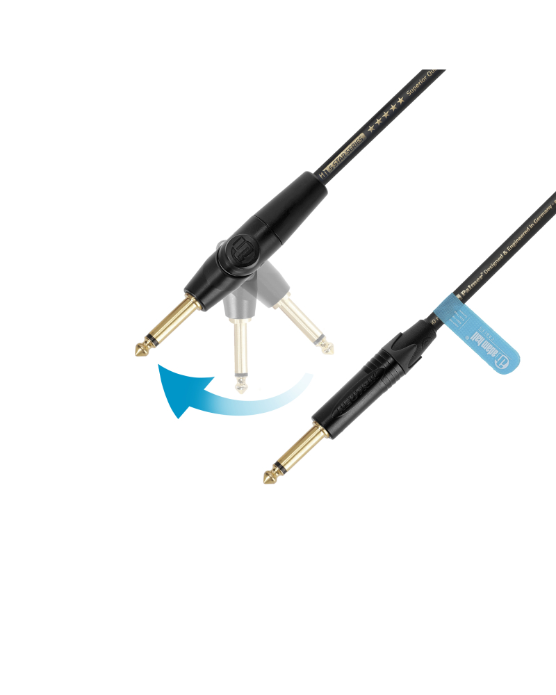 ADAM HALL 5 STAR IPPR 0600 FLIPJACK® Kabel instrumentalny | Palmer® Adam Hall FLIPJACK® prosty i kątowy jack | 6 m