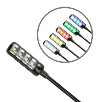 Adam Hall SLED 1 ULTRA USB C - Lampka USB z wysięgnikiem typu „gęsia szyja” i 4 diodami LED COB wybór kolorów