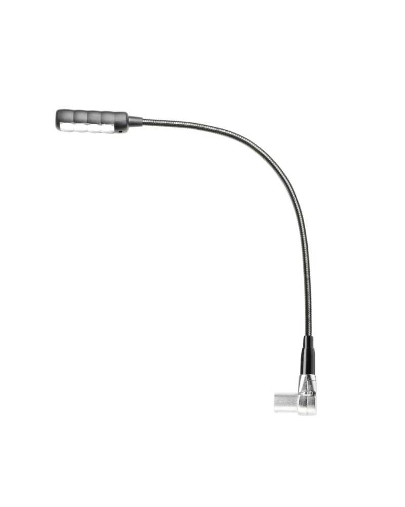 Adam Hall SLED 1 ULTRA XLR 3 A Lampka z wysięgnikiem typu „gęsia szyja” ze złączem kątowym, 3-stykowym złączem XLR i 4 diodami LED COB
