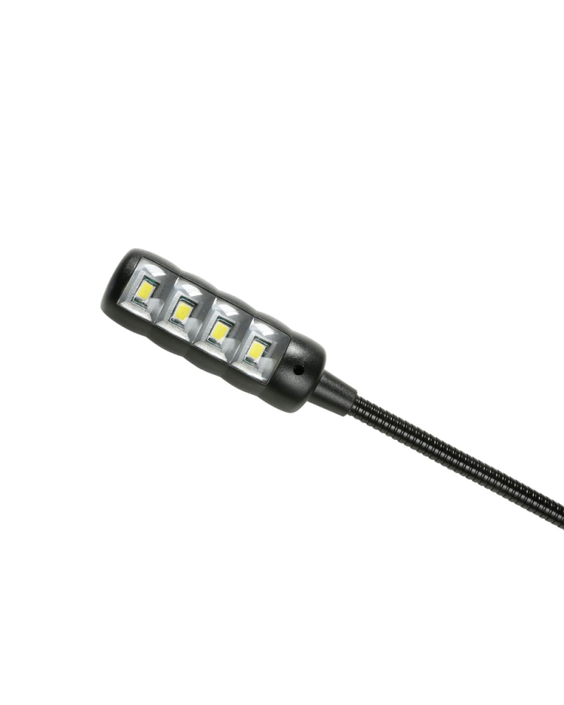 Adam Hall SLED 1 ULTRA XLR 4 A Zakrzywiona lampka z wysięgnikiem typu „gęsia szyja”, 4-stykowym złączem XLR i 4 diodami LED COB