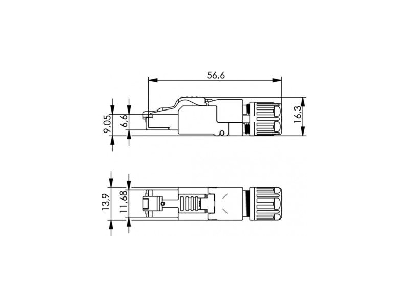 Złącze / wtyk RJ45  Telegartner MFP8 Cat.6A J00026A5001