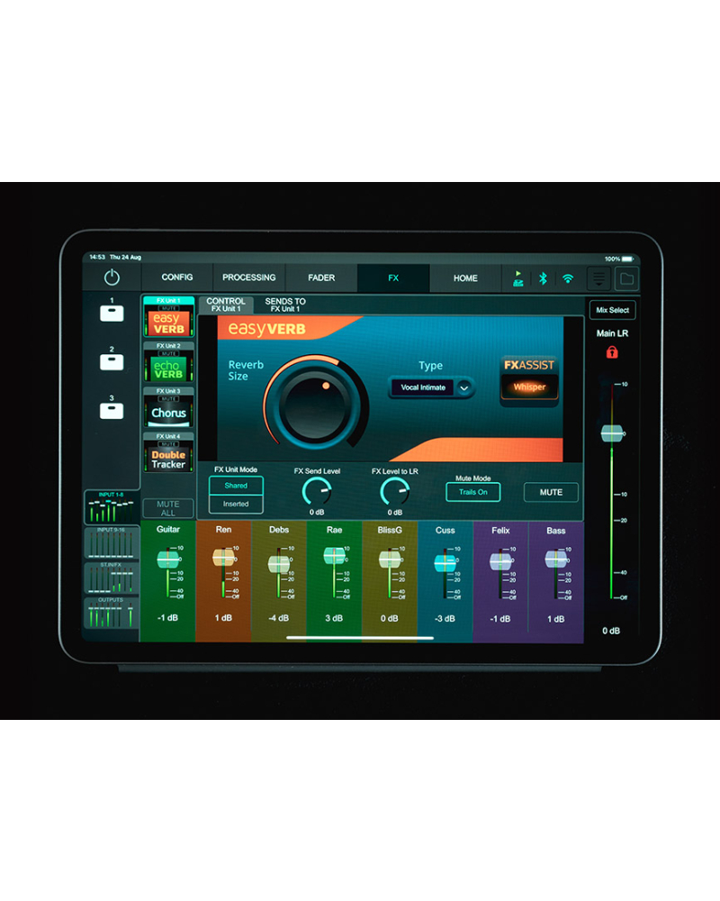 Allen & Heath CQ20B Kompaktowy mikser cyfrowy Bluetooth z przetwarzaniem sygnału 96 kH