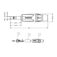 Amphenol KS3PC-AU Wtyk mini jack 3.5 mm stereo pozłacany
