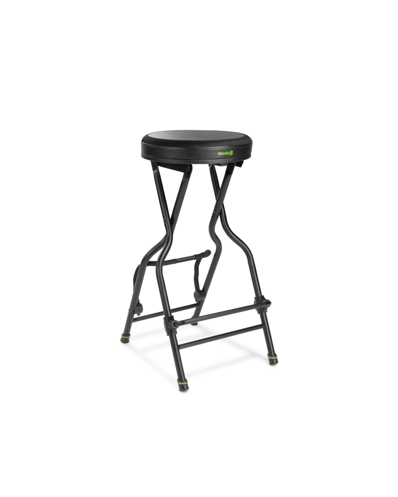 Gravity FG SEAT 1 Stołek dla muzyka ze zintegrowanym stojakiem na gitarę