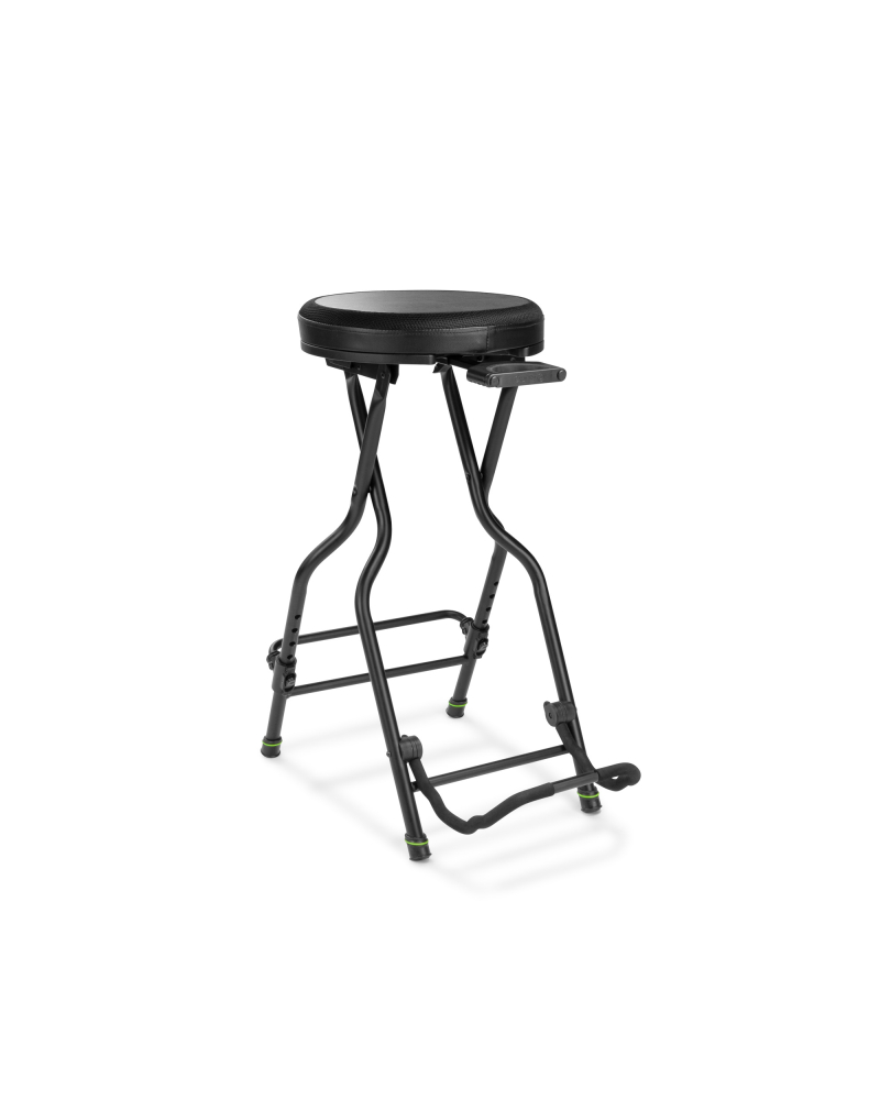 Gravity FG SEAT 1 Stołek dla muzyka ze zintegrowanym stojakiem na gitarę