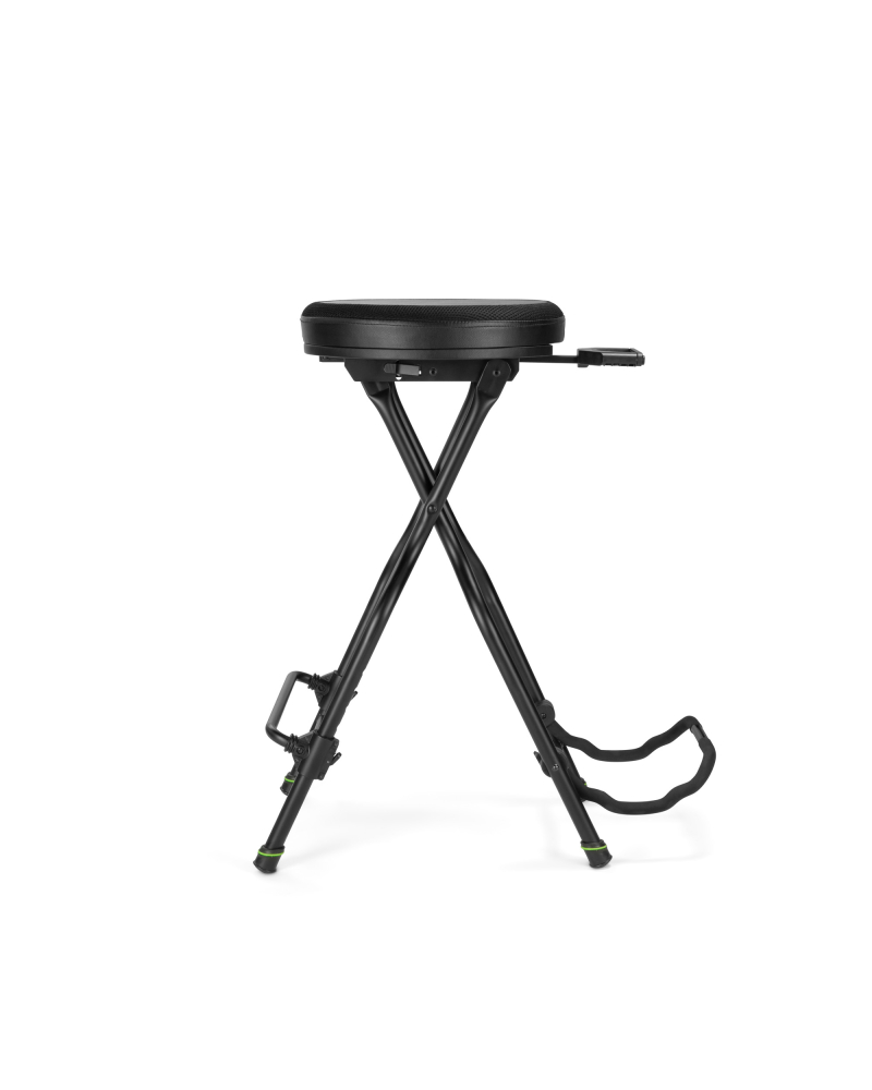 Gravity FG SEAT 1 Stołek dla muzyka ze zintegrowanym stojakiem na gitarę