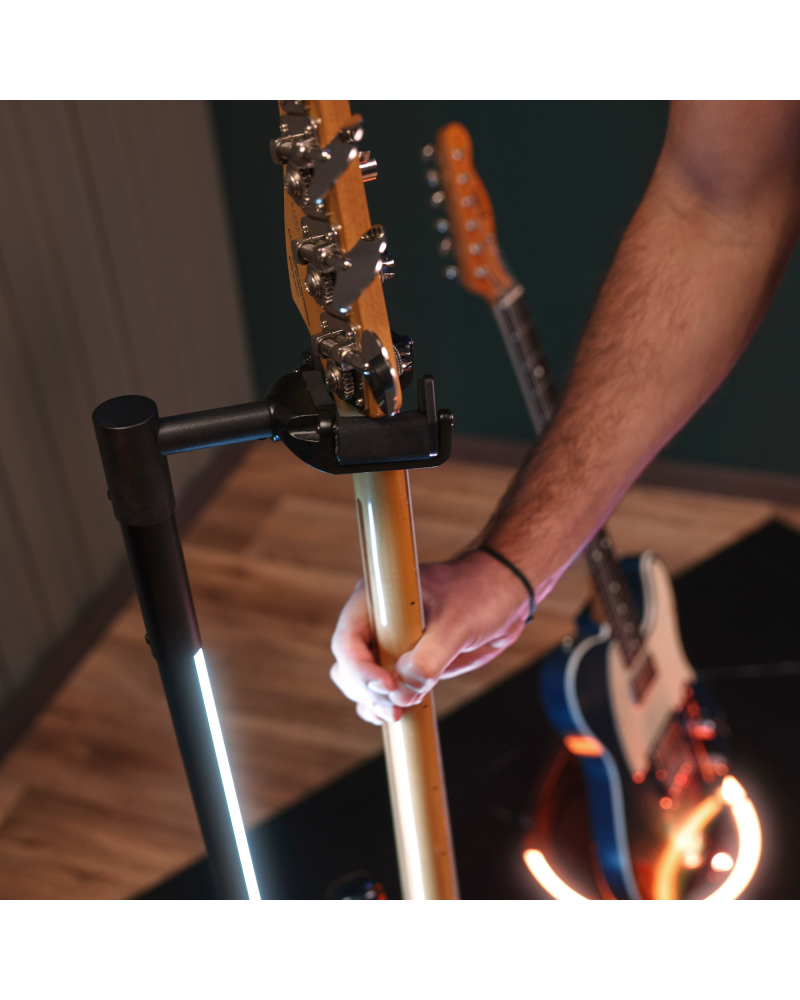 Gravity GS LS 01 NH B Guitar GLOW STAND®, podświetlany uchwyt gitarowy