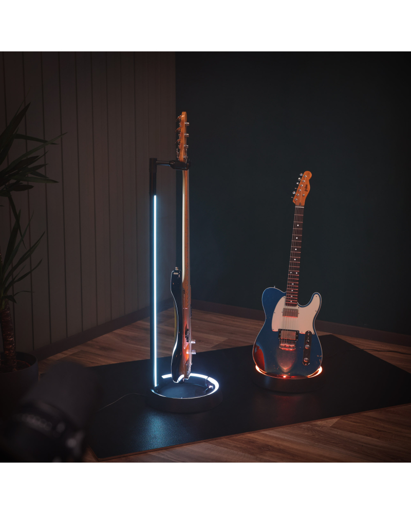 Gravity GS LS 01 NH B Guitar GLOW STAND®, podświetlany uchwyt gitarowy