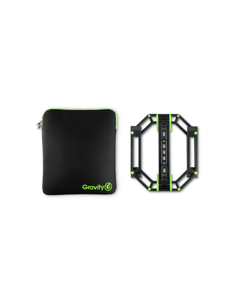 Gravity LTS 01 B SET 1 Regulowany stojak do laptopów i kontrolerów z neoprenowym pokrowcem