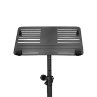 Gravity LTS T 02 B Uniwersalny statyw pod laptopa z regulowanymi kołkami mocującymi i stalową podstawą, czarny