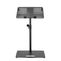 Gravity LTS T 02 B Uniwersalny statyw pod laptopa z regulowanymi kołkami mocującymi i stalową podstawą, czarny