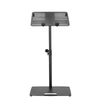 Gravity LTS T 02 B Uniwersalny statyw pod laptopa z regulowanymi kołkami mocującymi i stalową podstawą, czarny