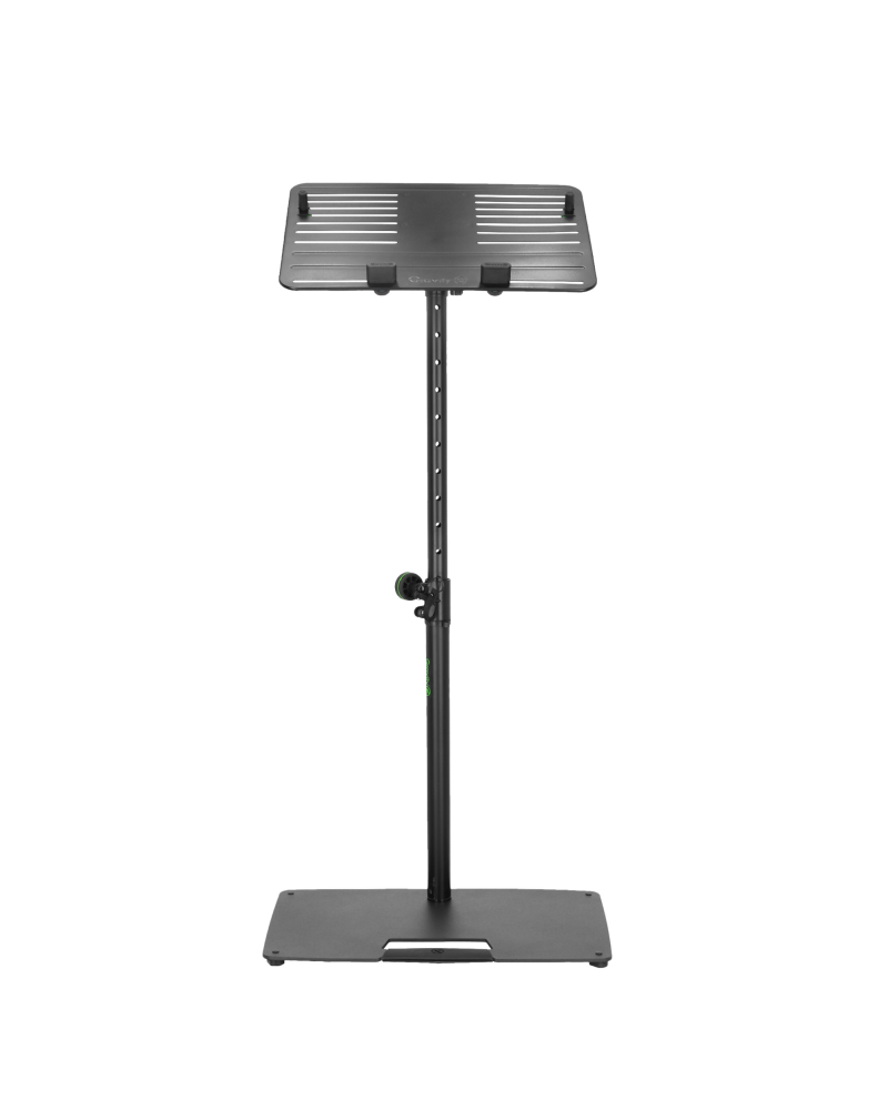 Gravity LTS T 02 B Uniwersalny statyw pod laptopa z regulowanymi kołkami mocującymi i stalową podstawą, czarny