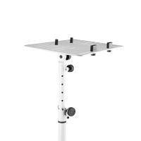 Gravity LTS T 02 W Uniwersalny statyw pod laptopa z regulowanymi kołkami mocującymi i stalową podstawą, biały