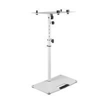 Gravity LTS T 02 W Uniwersalny statyw pod laptopa z regulowanymi kołkami mocującymi i stalową podstawą, biały