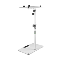 Gravity LTS T 02 W Uniwersalny statyw pod laptopa z regulowanymi kołkami mocującymi i stalową podstawą, biały