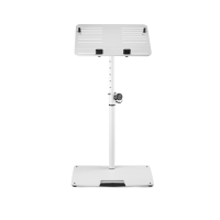 Gravity LTS T 02 W Uniwersalny statyw pod laptopa z regulowanymi kołkami mocującymi i stalową podstawą, biały