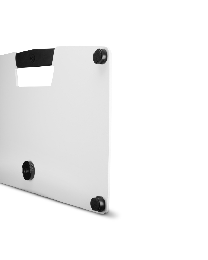 Gravity LTS T 02 W Uniwersalny statyw pod laptopa z regulowanymi kołkami mocującymi i stalową podstawą, biały