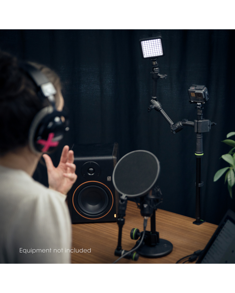 Gravity MS 0200 SET1 Tyczka mikrofonowa do montażu na stole z zaciskiem stołowym i wysięgnikiem