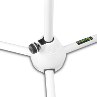 Gravity MS 4322 W Statyw mikrofonowy z trójnożną, składaną podstawą i dwupunktową regulacją wysięgnika wysuwanego - biały