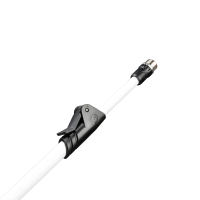 Gravity MS 4322 W Statyw mikrofonowy z trójnożną, składaną podstawą i dwupunktową regulacją wysięgnika wysuwanego - biały