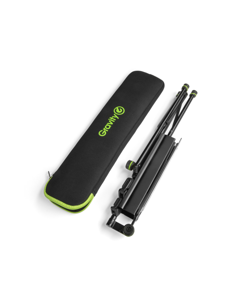 Gravity NS 441 B Kompaktowy składany stojak na nuty z torbą do przenoszenia, czarny