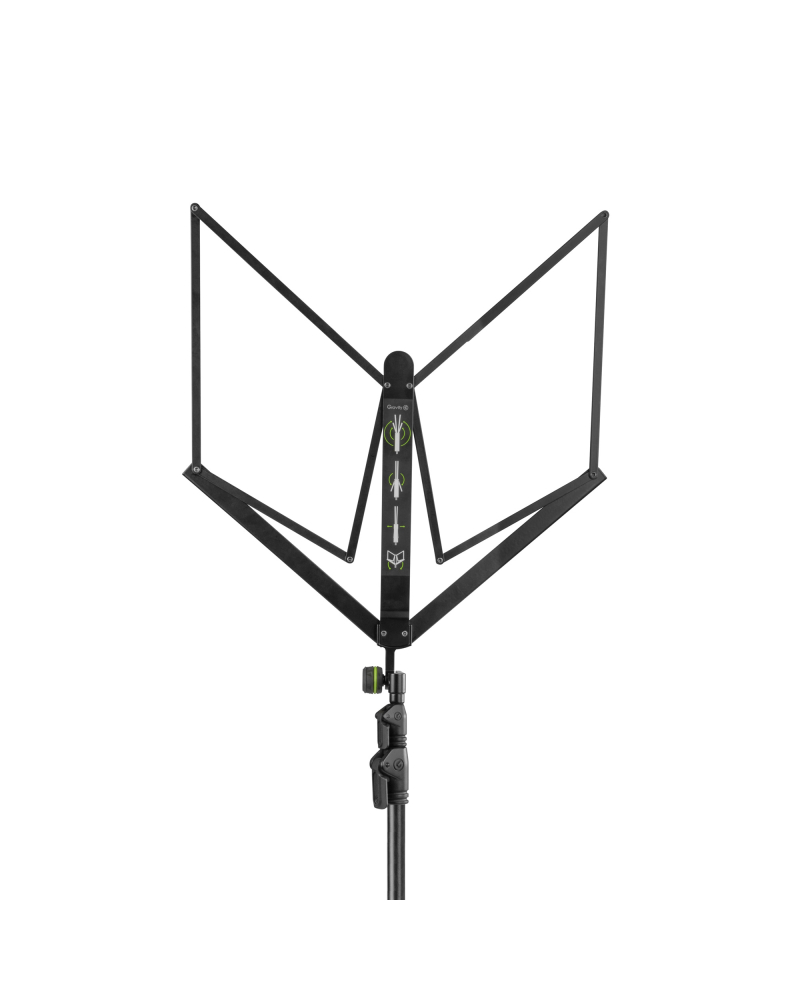 Gravity NS 441 B Kompaktowy składany stojak na nuty z torbą do przenoszenia, czarny