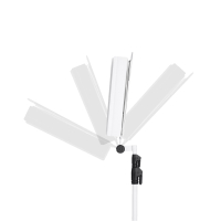 Gravity NS 441 W Kompaktowy, składany stojak na nuty z torbą transportową, biały