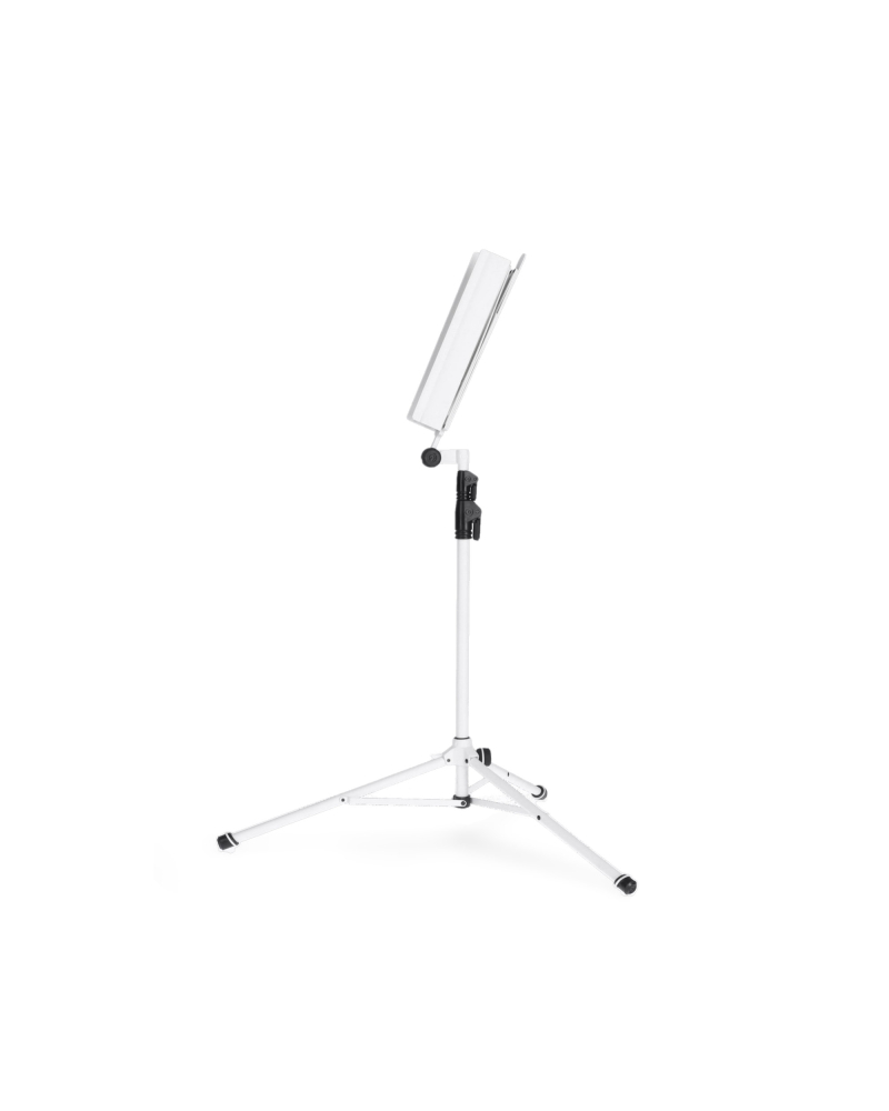 Gravity NS 441 W Kompaktowy, składany stojak na nuty z torbą transportową, biały