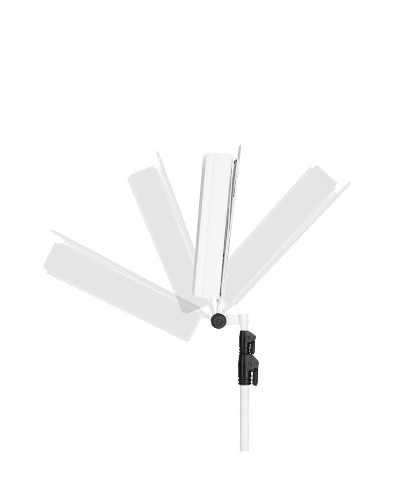 Gravity NS 441 W Kompaktowy, składany stojak na nuty z torbą transportową, biały