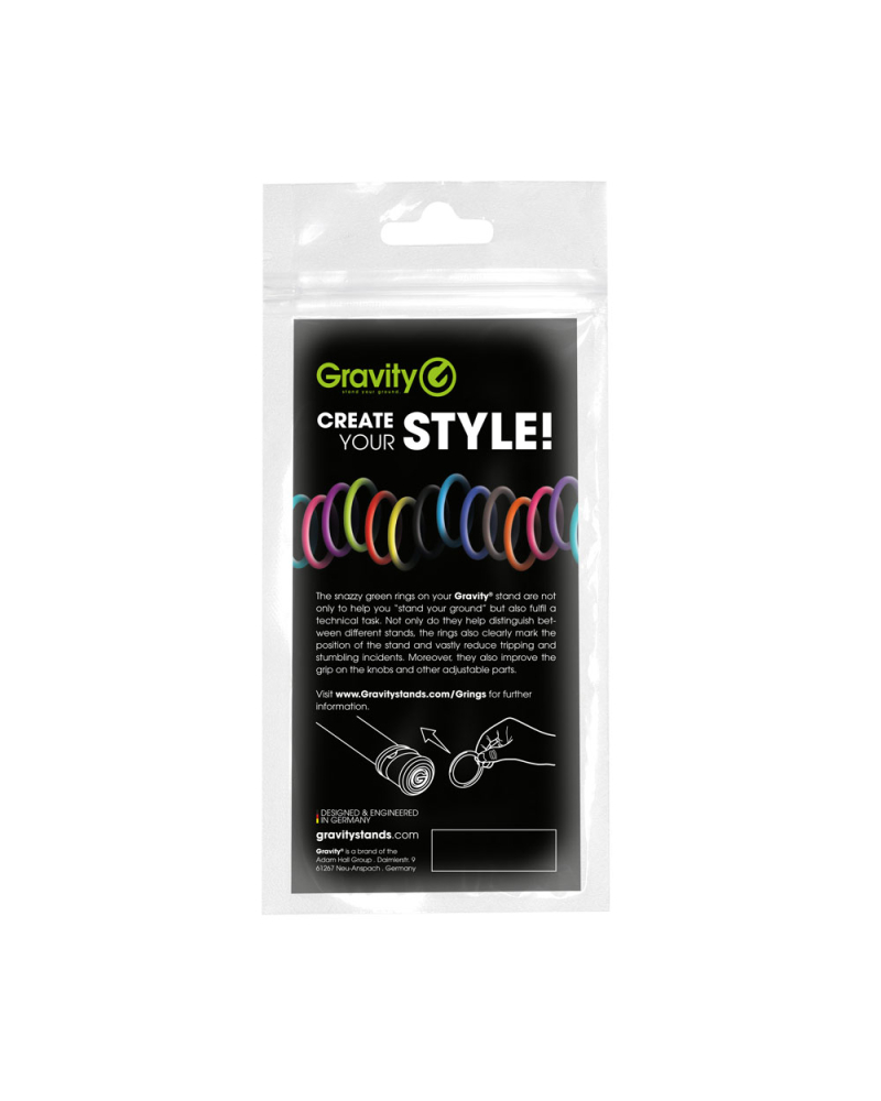 Gravity RP 5555 GRY 1 Uniwersalny zestaw pierścieni Gravity, szary