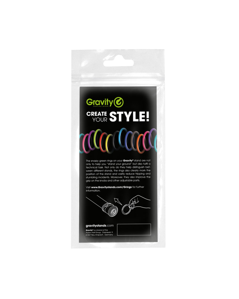 Gravity RP 5555 RED 1 Uniwersalny zestaw pierścieni Gravity, czerwony