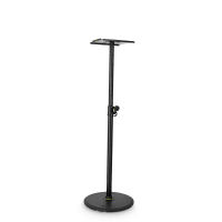 GRAVITY SP 3202 LR B Stojak do monitorów studyjnych z dużą okrągłą podstawą