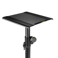 GRAVITY SP 3202 LR B Stojak do monitorów studyjnych z dużą okrągłą podstawą